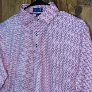 Stitch Golf Polo Abstract Pink Men’s S